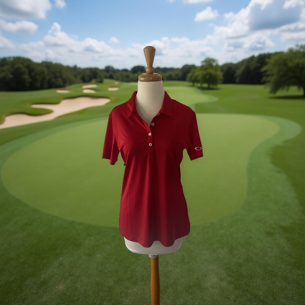 Oakley Women's Red Polo Shirt